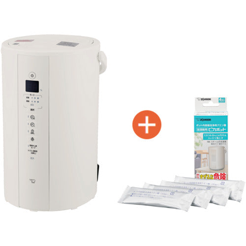 ZOJIRUSHI 【期間限定キャンペーン】 スチーム式加湿器 広範囲タイプ ホワイト+加湿器洗浄用クエン酸セット