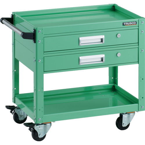TRUSCO ツールワゴン イーグルワゴン 600X400 引出付 4輪自在 ヤンググリーン