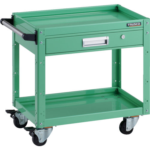 TRUSCO ツールワゴン イーグルワゴン 600X400 引出付 4輪自在 ヤンググリーン