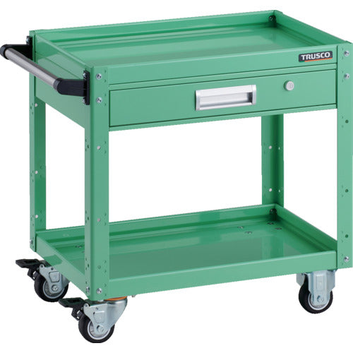 TRUSCO ツールワゴン イーグルワゴン 600×400×H600 引出付 ウレタン車輪 ヤンググリーン