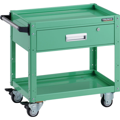 TRUSCO ツールワゴン イーグルワゴン 600×400 深型1段引出付 ウレタン車輪 ヤンググリーン