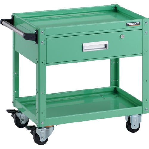 TRUSCO ツールワゴン イーグルワゴン 600X400XH600 深型1段引出付 ヤンググリーン