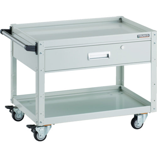 TRUSCO ツールワゴン イーグルワゴン 750×500×H600 引出付 ウレタン4輪自在 ホワイト