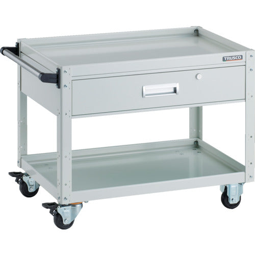 TRUSCO ツールワゴン イーグルワゴン 750X500XH600 深型1段引出付 ホワイト