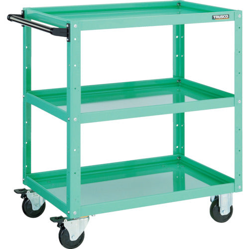 TRUSCO ツールワゴン イーグルワゴン 600X400XH740 3段 ヤンググリーン