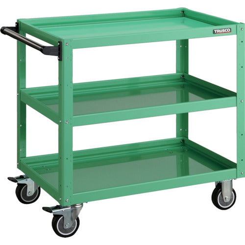 TRUSCO ツールワゴン イーグルワゴン 750X500XH740 ウレタン車輪 ヤンググリーン