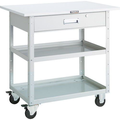 TRUSCO ツールワゴン イーグルワゴン 600X400 天板 深型1段引出付 ホワイト