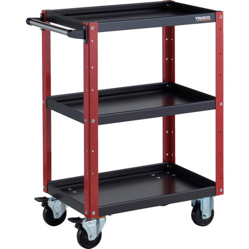 TRUSCO ツールワゴン イーグルワゴン 600X400XH880 ブラック/レッド