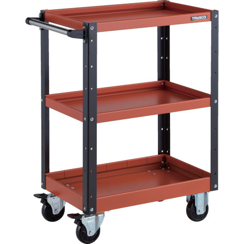TRUSCO ツールワゴン イーグルワゴン 600X400XH880 浅2深1段 オレンジ/ブラック