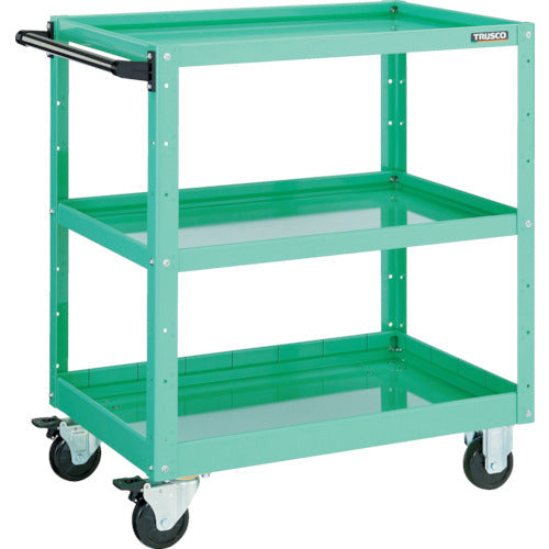 TRUSCO ツールワゴン イーグルワゴン 600X400XH880 浅2深1段 ヤンググリーン