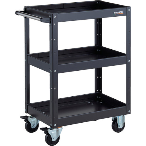 TRUSCO ツールワゴン イーグルワゴン 600X400XH880 深型3段 ブラック