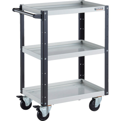 TRUSCO ツールワゴン イーグルワゴン 600X400XH880 4輪自在 ホワイト/ブラック