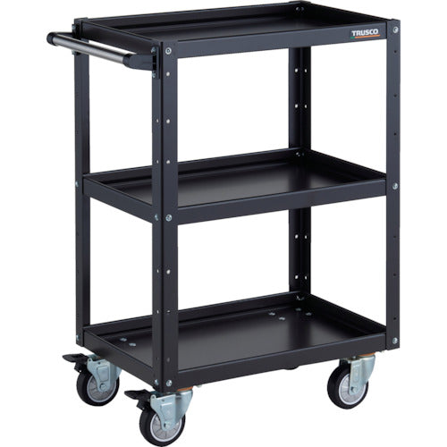 TRUSCO ツールワゴン イーグルワゴン 600X400XH880 4輪自在 ウレタン車輪 ブラック