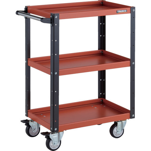 TRUSCO ツールワゴン イーグルワゴン 600X400XH880 4輪自在 ウレタン車輪 オレンジ/ブラック