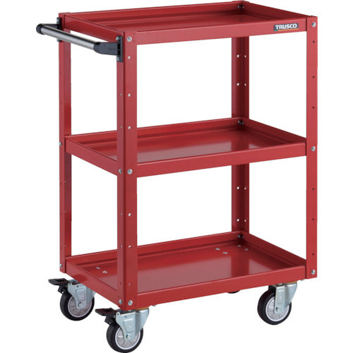 TRUSCO ツールワゴン イーグルワゴン 600X400XH880 4輪自在 ウレタン車輪 レッド
