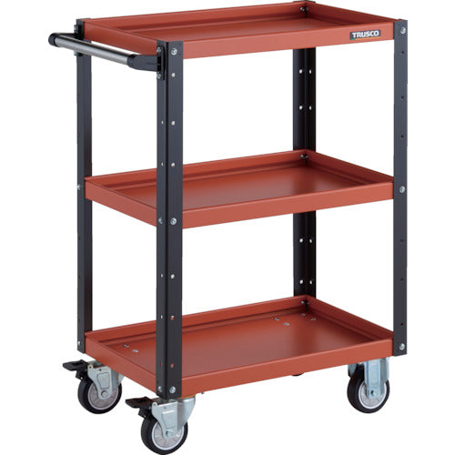 TRUSCO ツールワゴン イーグルワゴン 600X400XH880 ウレタン車輪 オレンジ/ブラック