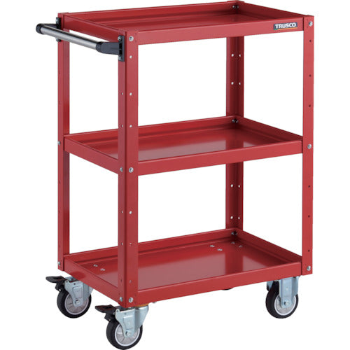 TRUSCO ツールワゴン イーグルワゴン 600X400XH880 ウレタン車輪 レッド