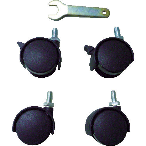 TRUSCO ELS型補助テーブル用キャスター 4個入Φ40双輪