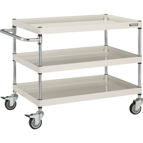 TRUSCO ツールワゴン ファルコンワゴン 900×600 ウレタン車輪 ホワイト