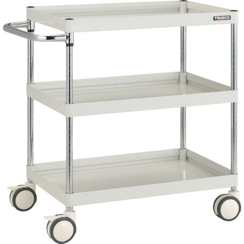 TRUSCO ツールワゴン ファルコンワゴン 900×600 ウレタン双輪車 ホワイト