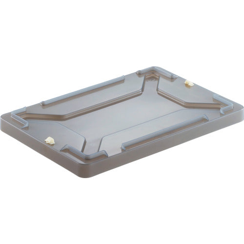 DIC エコシリーズF型コンテナ蓋(ロック付) 外寸:W423XD288XH36.5 クリアブラック