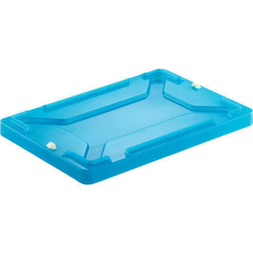 DIC エコシリーズF型コンテナ蓋(ロック付) 外寸:W423XD288XH36.5 クリアブルー