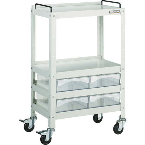 TRUSCO ツールワゴン ファイルラビット 540X330XH840 A4深引出X4
