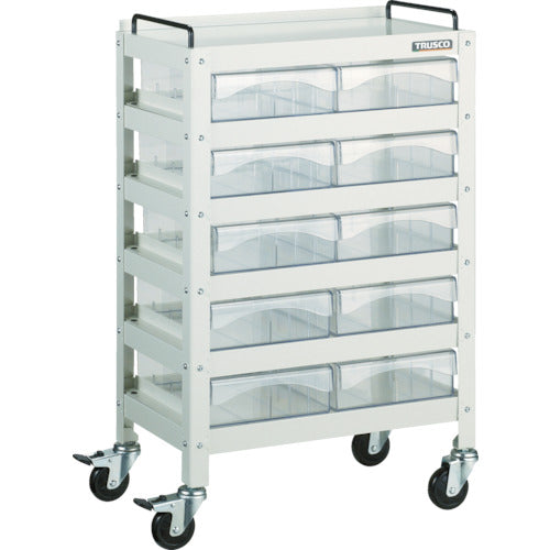TRUSCO ツールワゴン ファイルラビット 540X330XH840 A4深引出X10