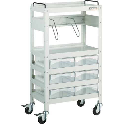 TRUSCO ツールワゴン ファイルラビット H970 A4深引出X6 ブックエンド1段