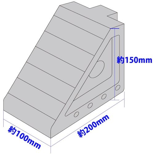 Meltec ゴム製 タイヤストッパー 1個 4t以下