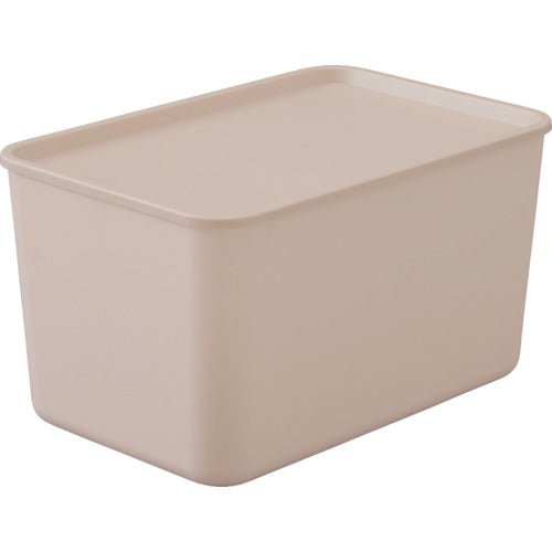IRIS 288497 フタ付き 積み重ねBOX FTB−45D ピンクベージュ
