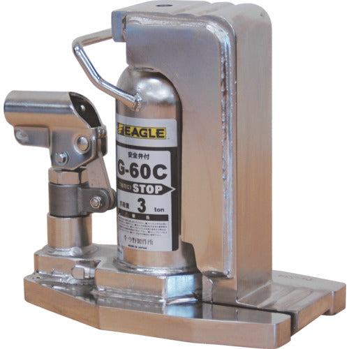 イーグル クリーンルームレバー回転爪つきジャッキ 爪能力3t