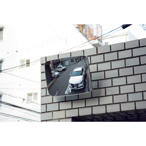 光 ガレージミラー角型400mm×300mmグレー