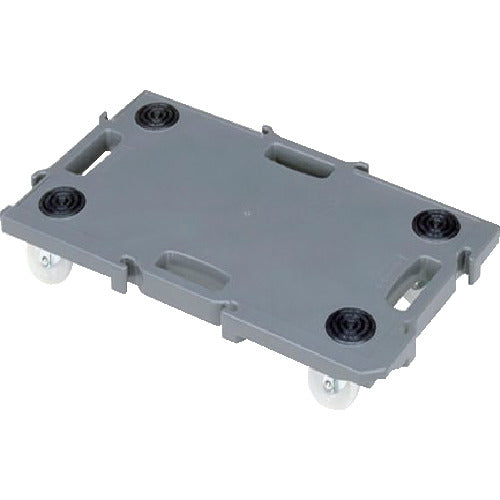 yazaki 連結型樹脂製平台車 ミニポリトラー ナイロン車輪 GN-400 ダークグレー