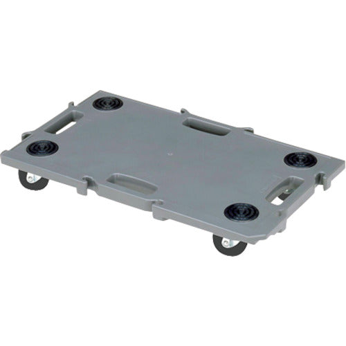 yazaki 連結型樹脂製平台車 ミニポリトラー ゴム車輪 GN-400 ゴムシャ ダークグレー