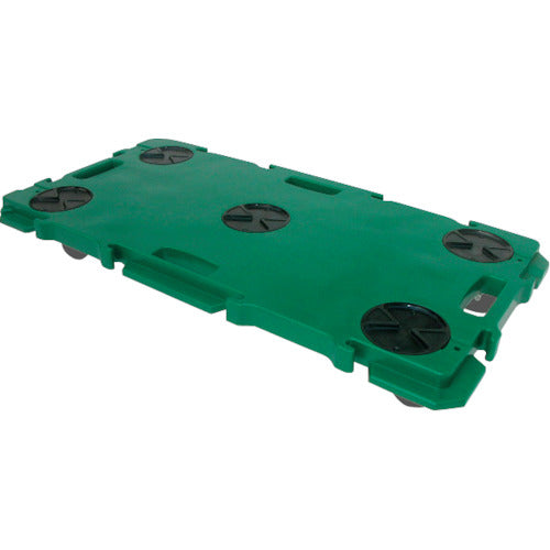 yazaki 連結型樹脂製平台車 ミニポリトラー ゴム車輪 GN-900 ゴムシャ グリーン