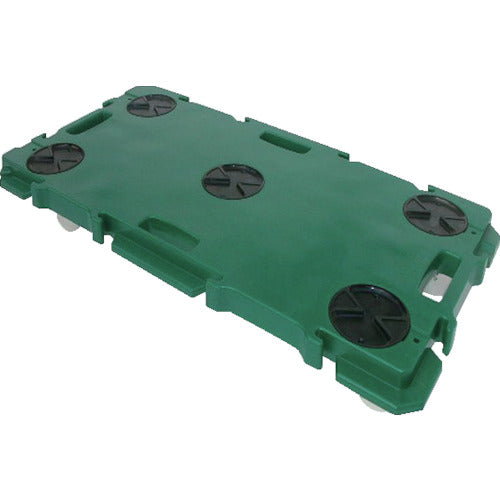 yazaki 連結型樹脂製平台車 ミニポリトラー ナイロン車輪 GN-900 グリーン