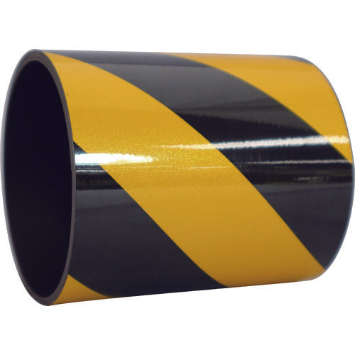 日東エルマテ 反射マグネットシート 100mm×1m イエロー/ブラック