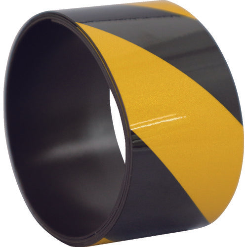 日東エルマテ 反射マグネットシート 50mm×1m イエロー/ブラック