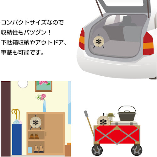 ハタヤ コードリール JSリール 単相100Vアース付 10m