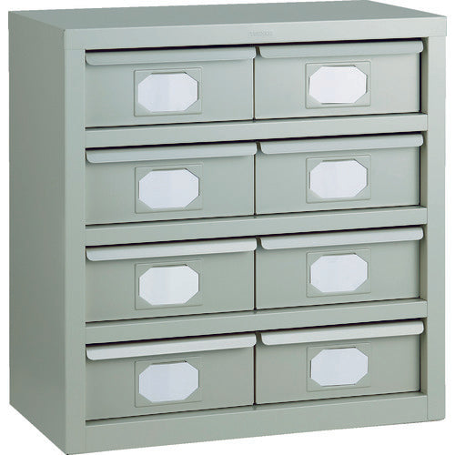 TRUSCO K型引出しユニット 592X609 V−2X8個 ネオグレー