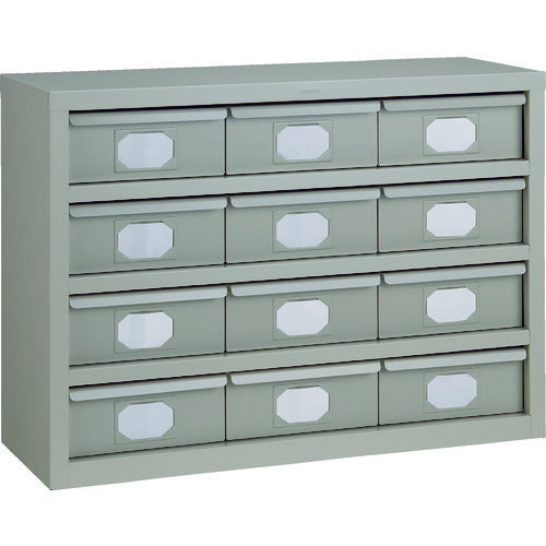 TRUSCO K型引出しユニット 854X609 V−2X12個 ネオグレー