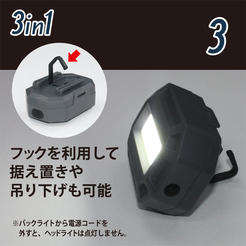 KONTEC ヘッドライト GATERA 3in1 マルチヘッドライト