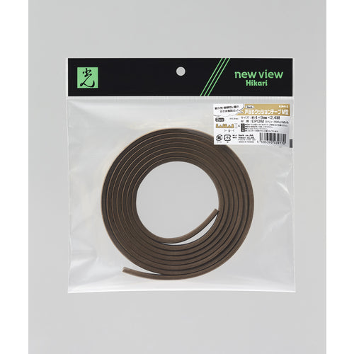 光 戸当りクッションテープ M型茶 2.4m