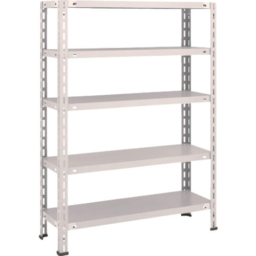 TRUSCO スチールラック 軽量棚 中棚ボルトレス型 875X300X1200 5段 ネオグレー