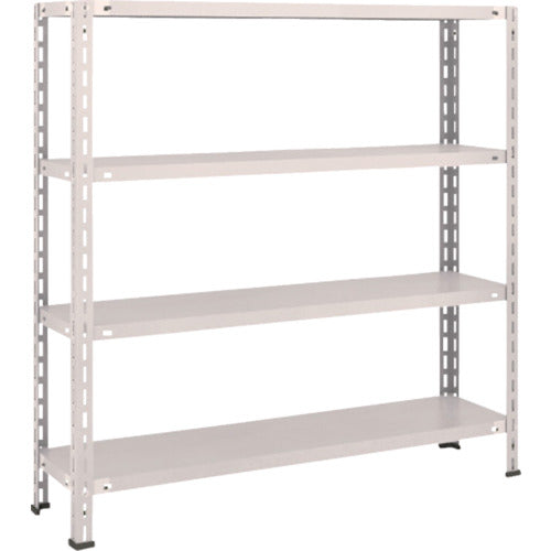 TRUSCO スチールラック 軽量棚 中棚ボルトレス型1200X300X1200 4段 ネオグレー