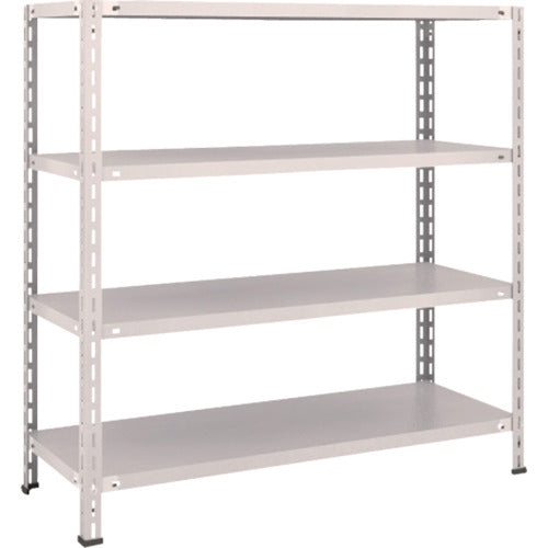 TRUSCO スチールラック 軽量棚 中棚ボルトレス型1200X450X1200 4段 ネオグレー