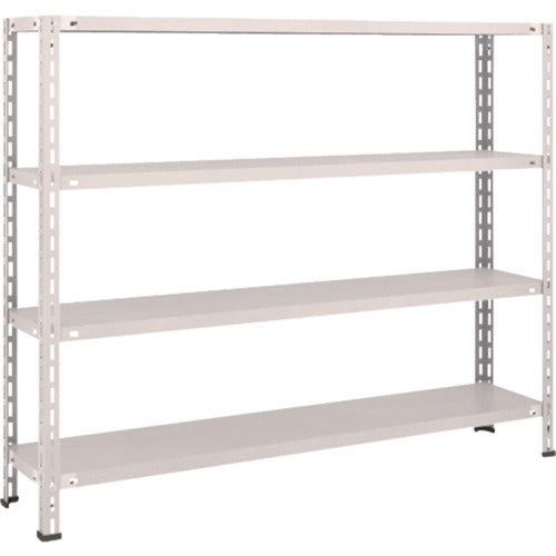 TRUSCO スチールラック 軽量棚 中棚ボルトレス型1500X300X1200 4段 ネオグレー