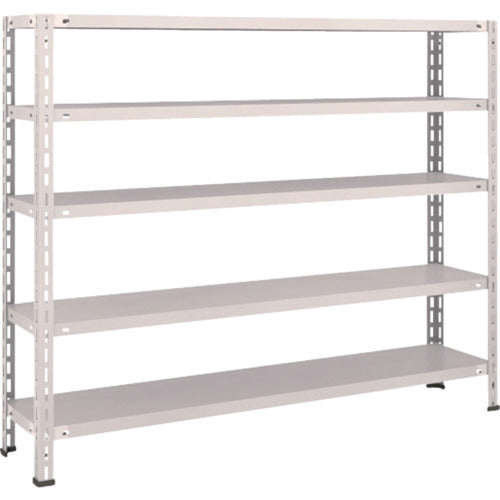 TRUSCO スチールラック 軽量棚 中棚ボルトレス型1500X300X1200 5段 ネオグレー