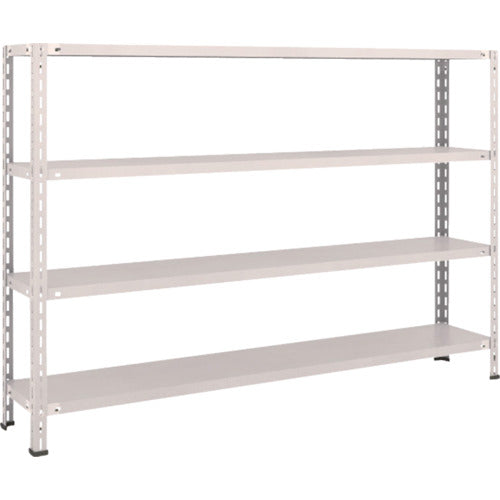 TRUSCO スチールラック 軽量棚 中棚ボルトレス型1800X300X1200 4段 ネオグレー